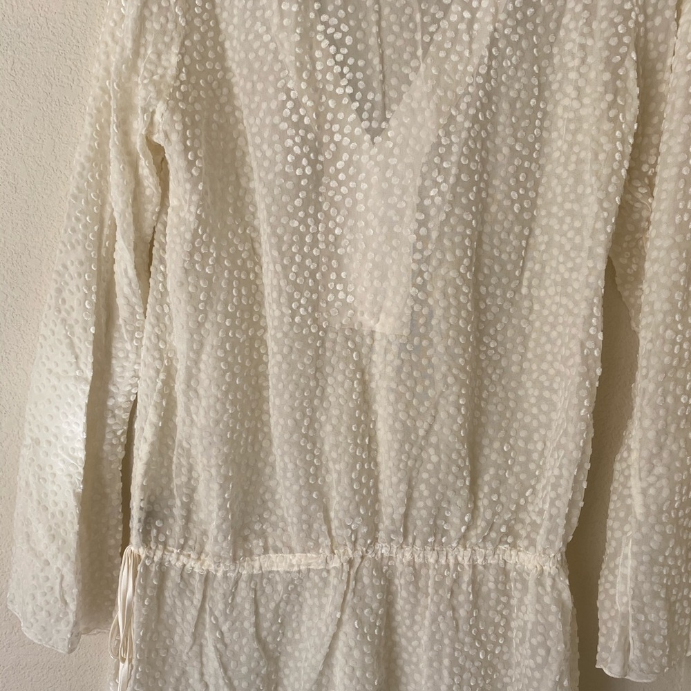 HALEBOB Cream Sheer Shirt size:S - Picture 7 of 8